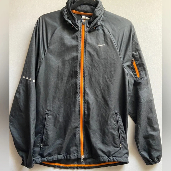 Nike storm fit hooded  full zip packable windbreaker Sz S - Picture 1 of 12
